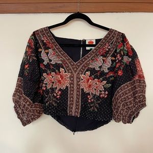 FARM Rio cropped blouse